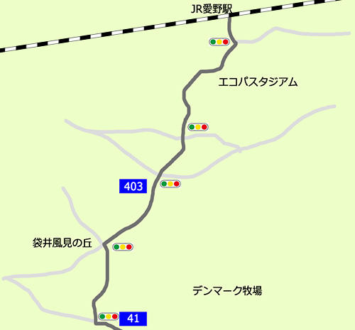 県道41号線に出ますので41号線を左折
