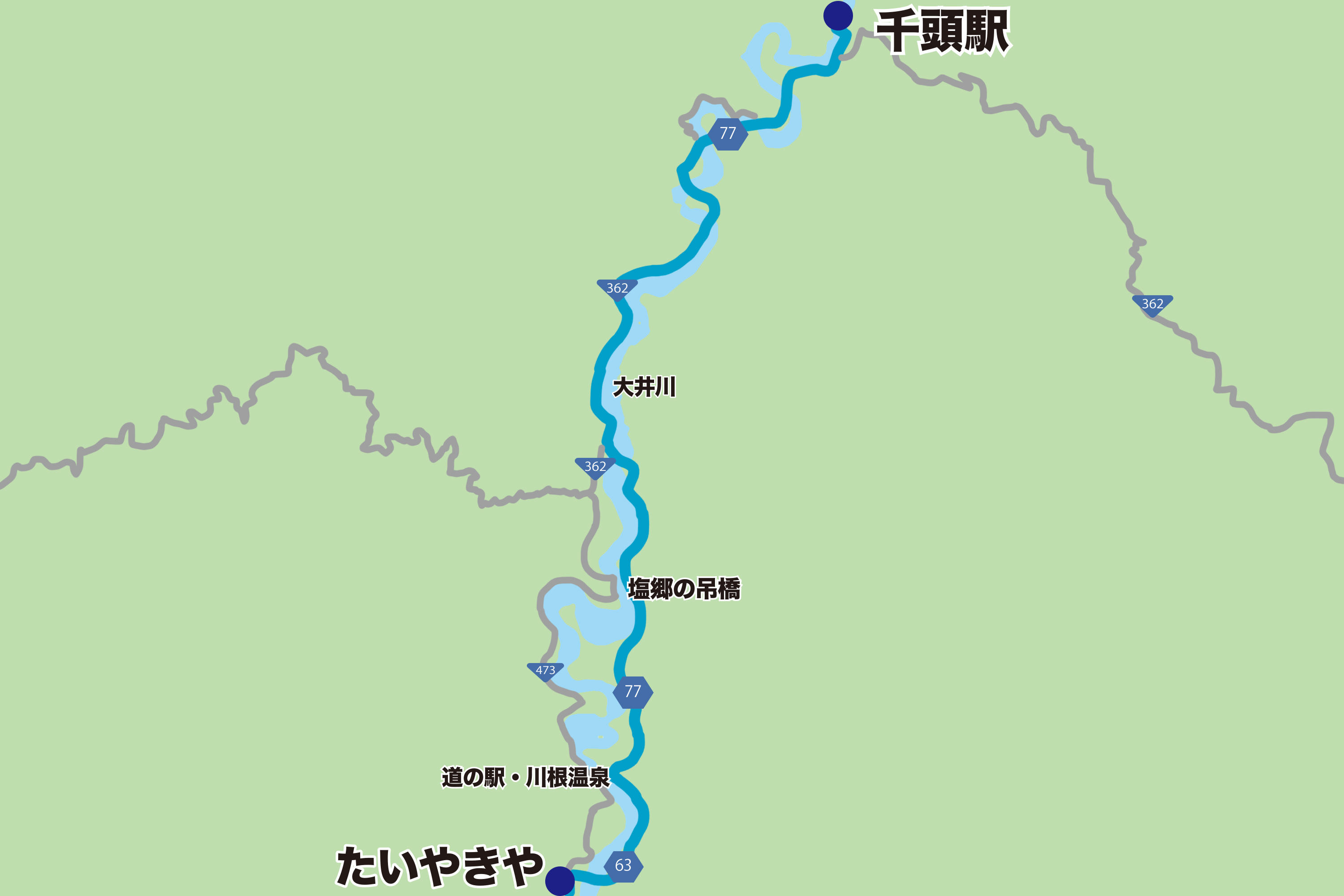 ルートその2：大井川鐵道・千頭駅