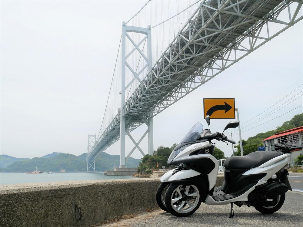 そしてついに因島大橋を見つけました。