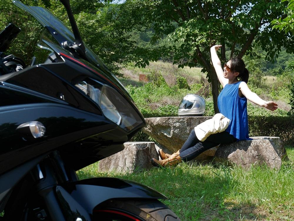 そして再び山道を走り、トンネル前の休憩スポットで一休憩！