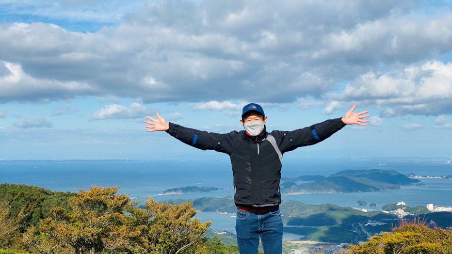朝熊山頂展望台に到着です