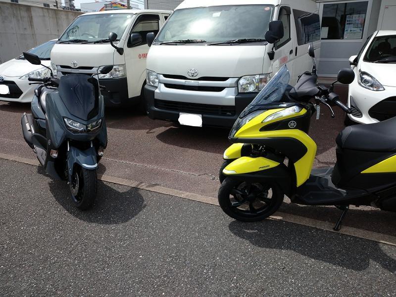 今回も旅の相棒は、NMAXと運気が上がるイエローカラーのTRICITY125の2台です。