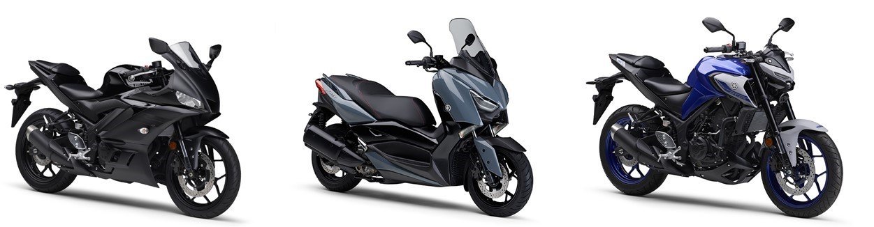 YZF-R3、XMAX、MT-25の3台です