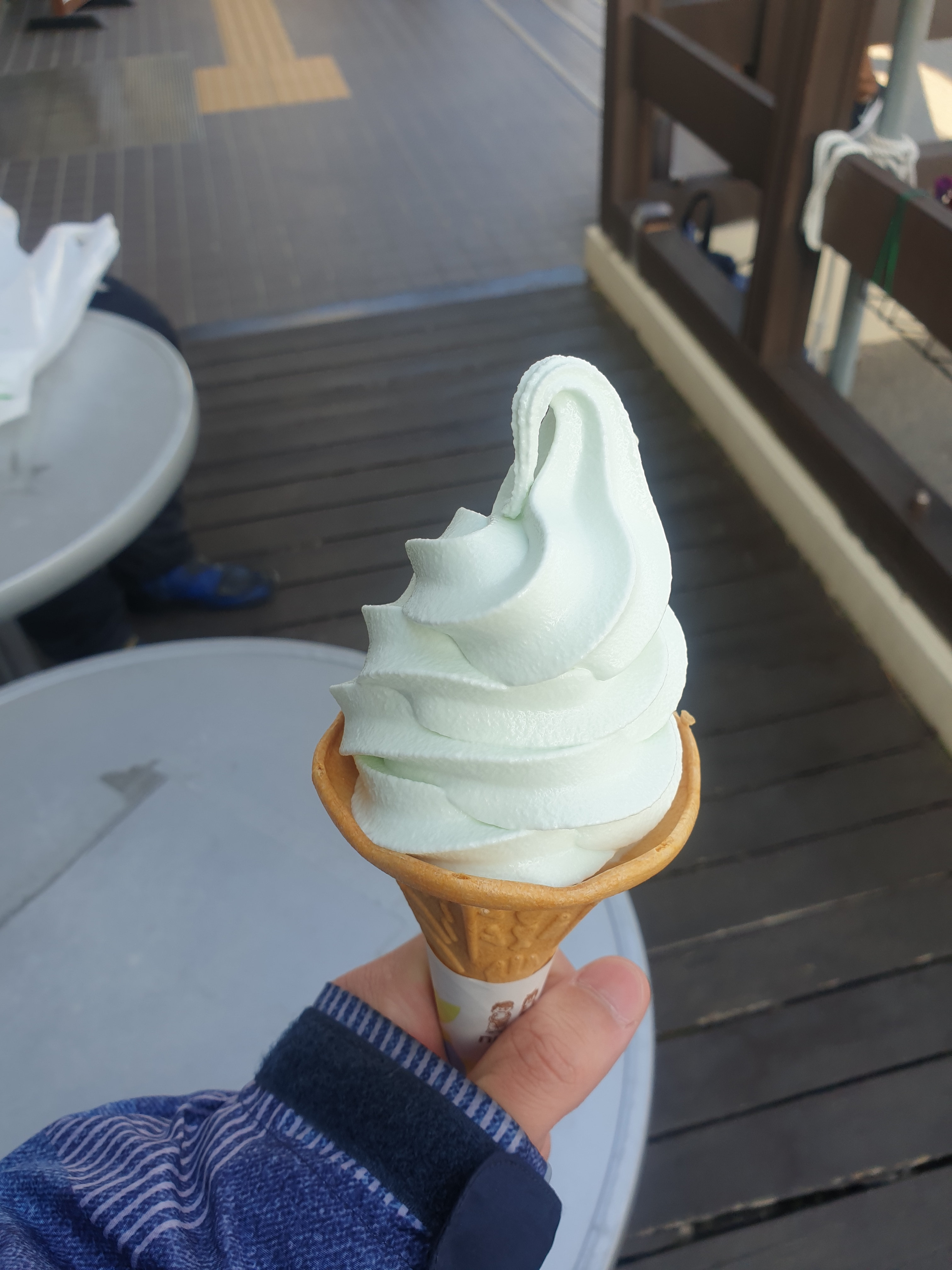 おなかが空いてきたので近くの観光施設でソフトクリーム休憩です。