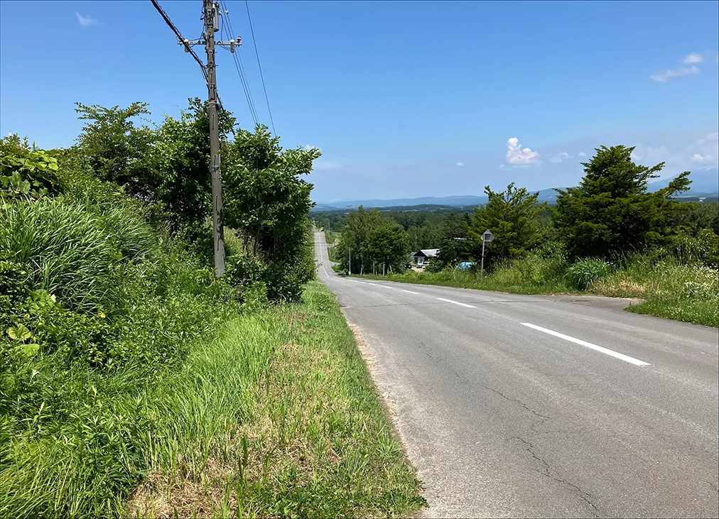 ジェットコースターの路（美瑛の丘陵直線道路）