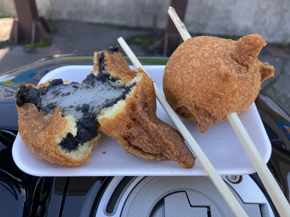 道の駅 望洋中山の名物 あんドーナツ