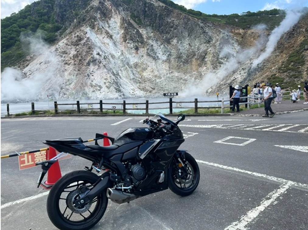 登別地獄谷と新型YZF-R7